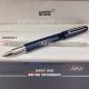 Perfect Replica Montblanc Stainless Steel Clip Dark Blue M Marc Rollerball Pen (4)_th.jpg